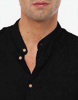 Camicia in lino - Collo serafino