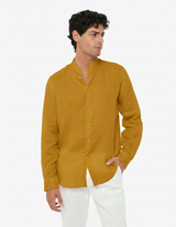 Camicia in lino - Collo serafino
