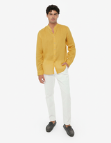 Camicia in lino - Collo serafino