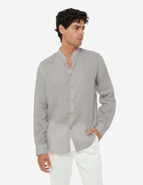 Camicia in lino - Collo serafino