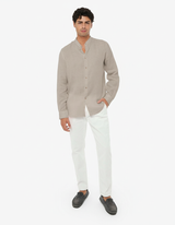 Camicia in lino - Collo serafino