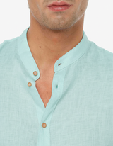 Camicia in lino - Collo serafino