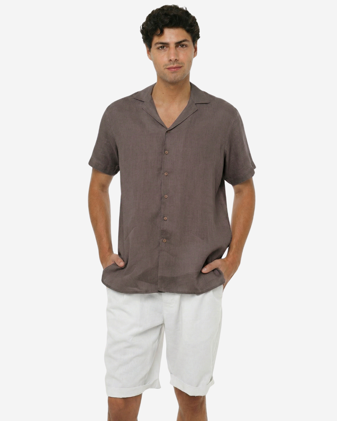 Camicia in lino - Collo Bowling