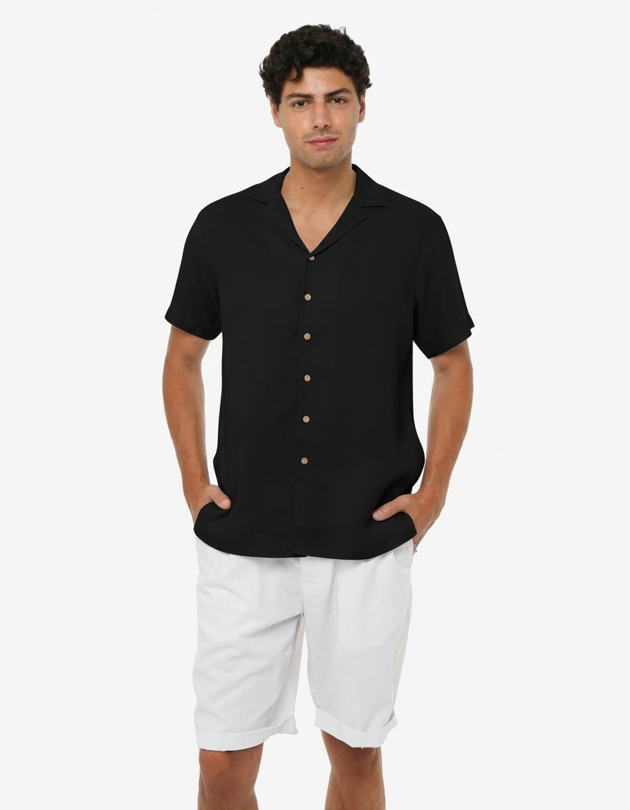 Camicia in lino - Collo Bowling