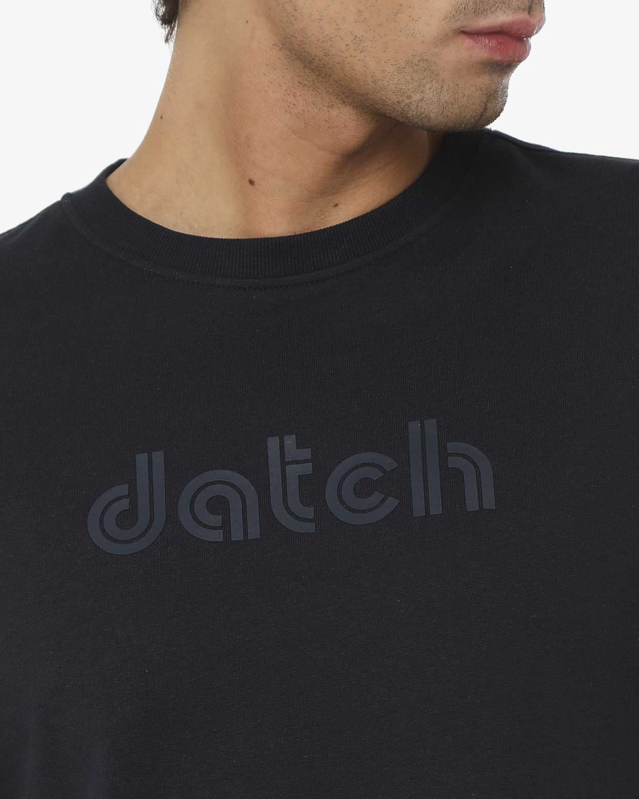 Felpa girocollo stampa tono su tono