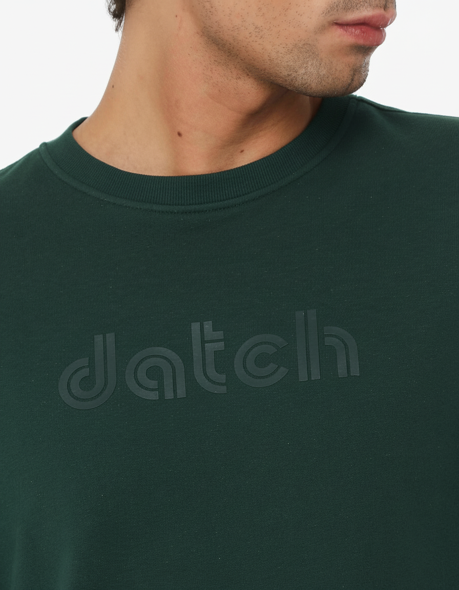 Felpa girocollo stampa tono su tono