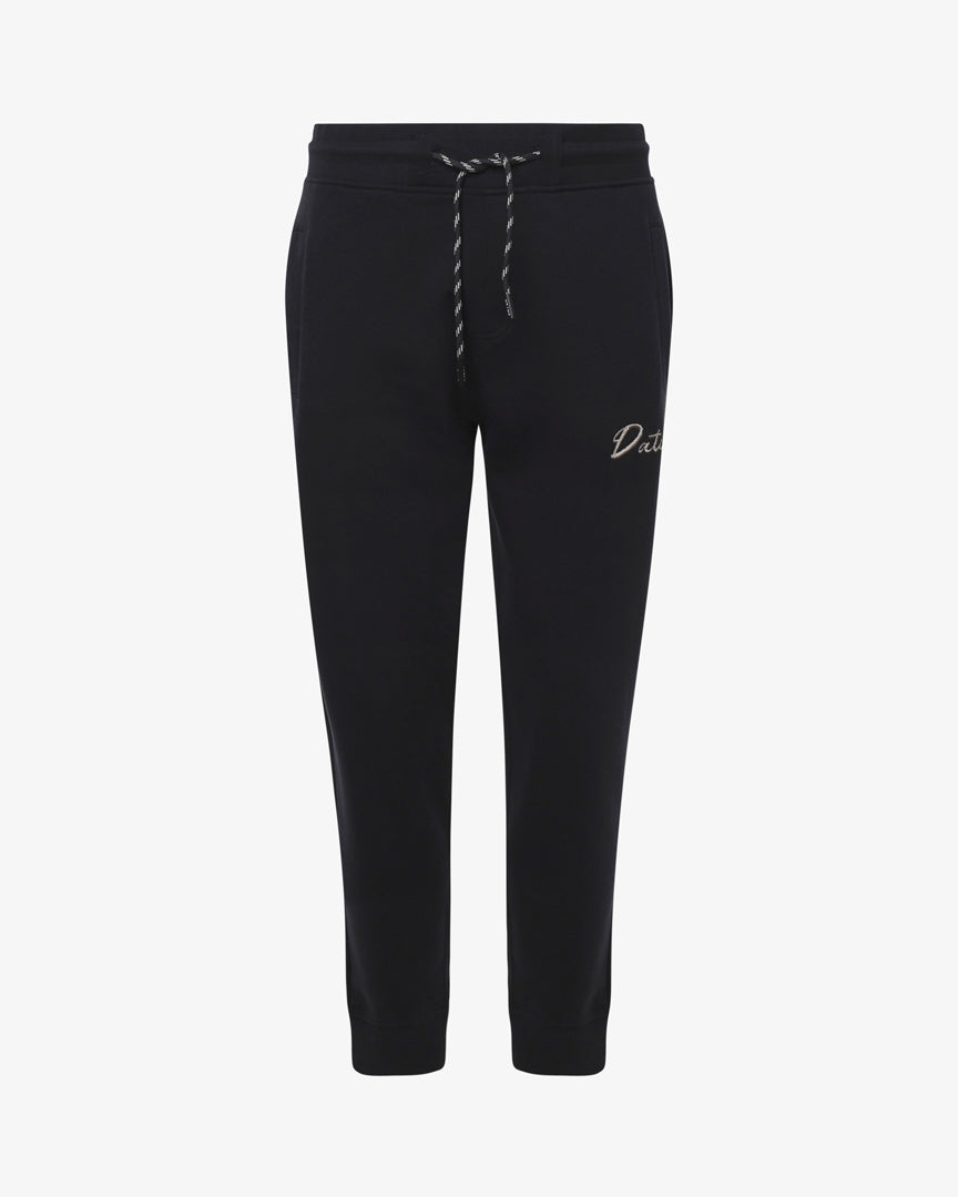 Pantaloni in felpa con ricamo su gamba