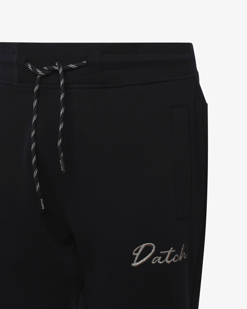 Pantaloni in felpa con ricamo su gamba