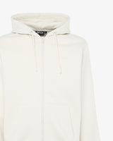 Felpa con zip e micrologo ricamato