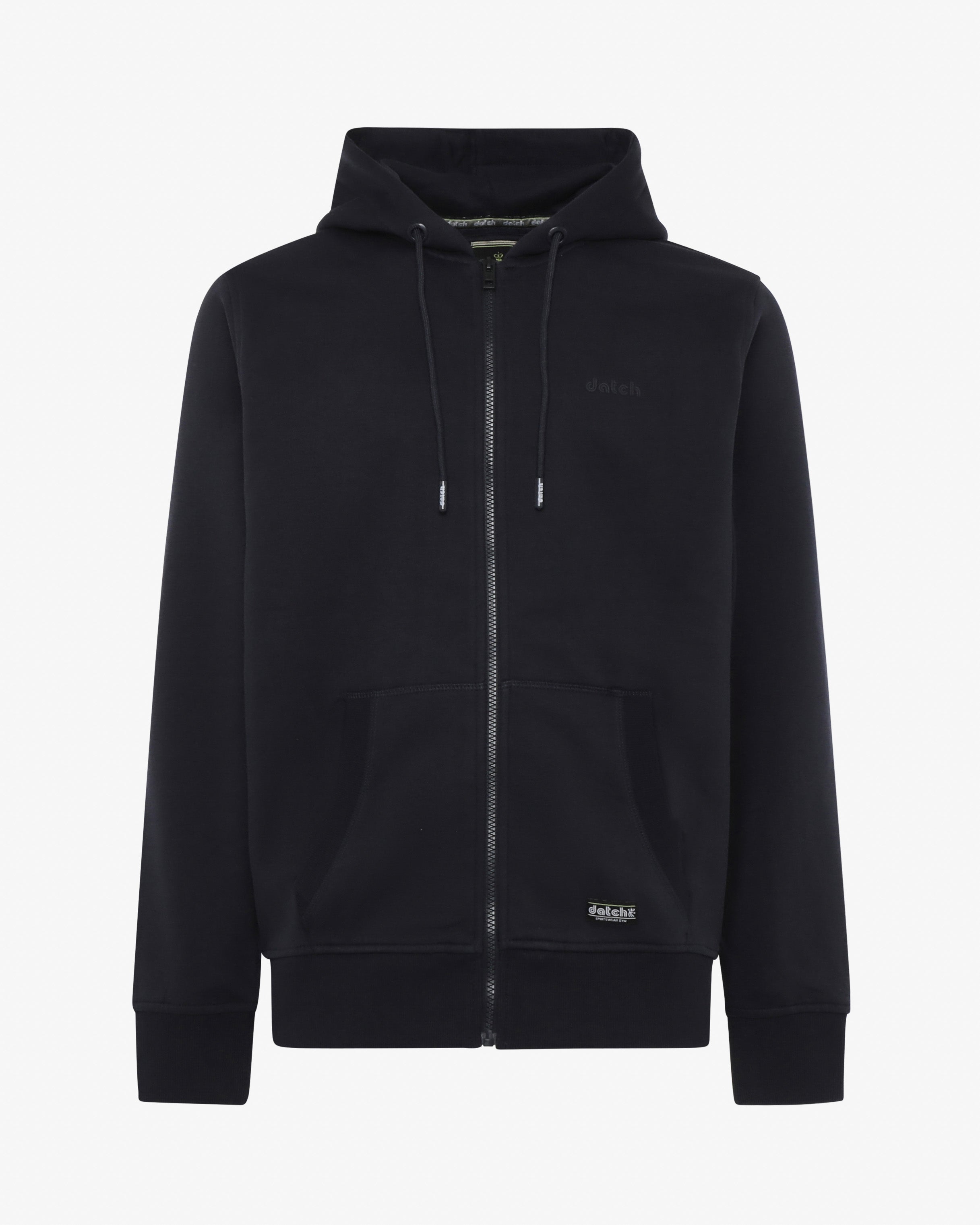Felpa con zip e micrologo ricamato