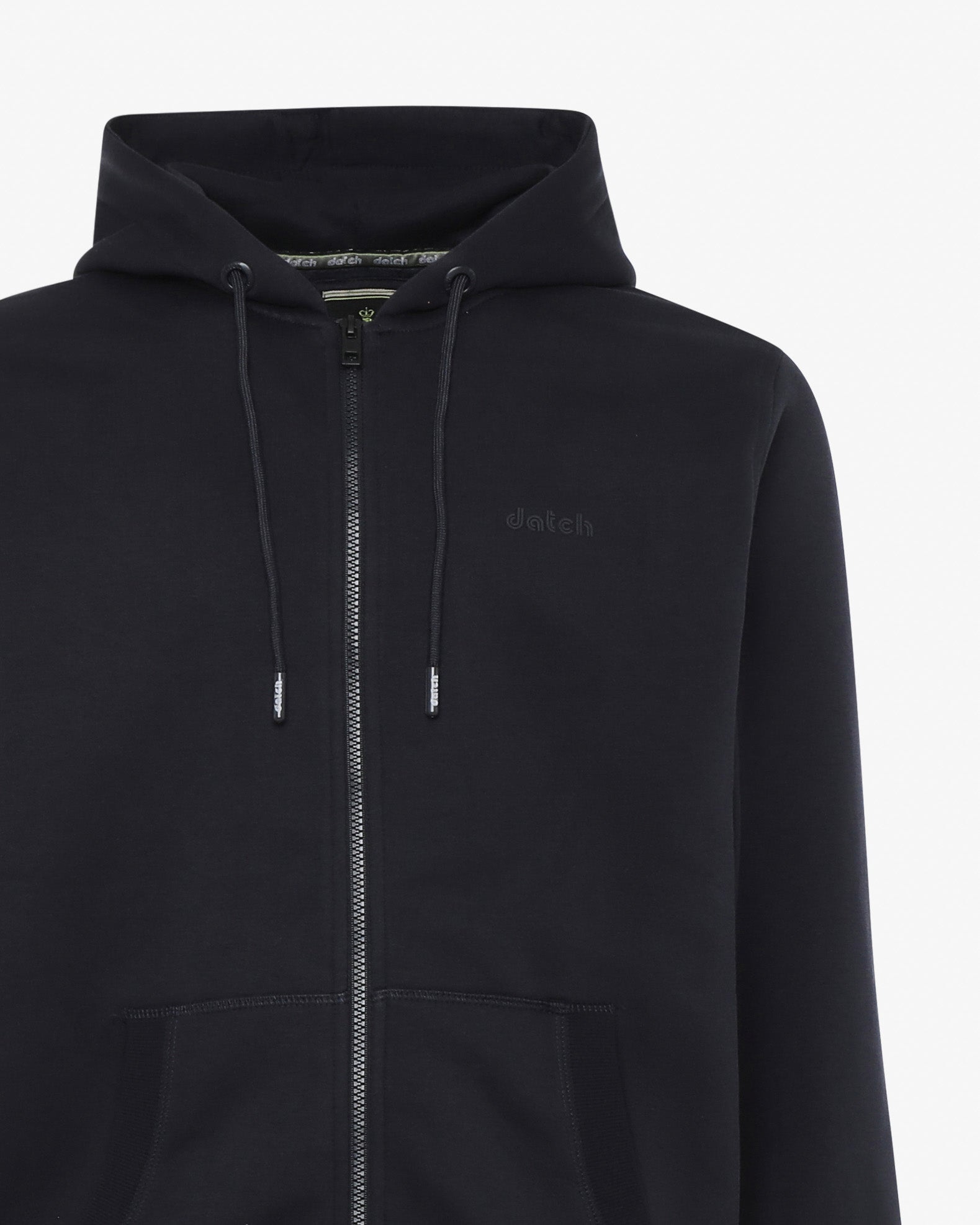Felpa con zip e micrologo ricamato
