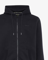 Felpa con zip e micrologo ricamato