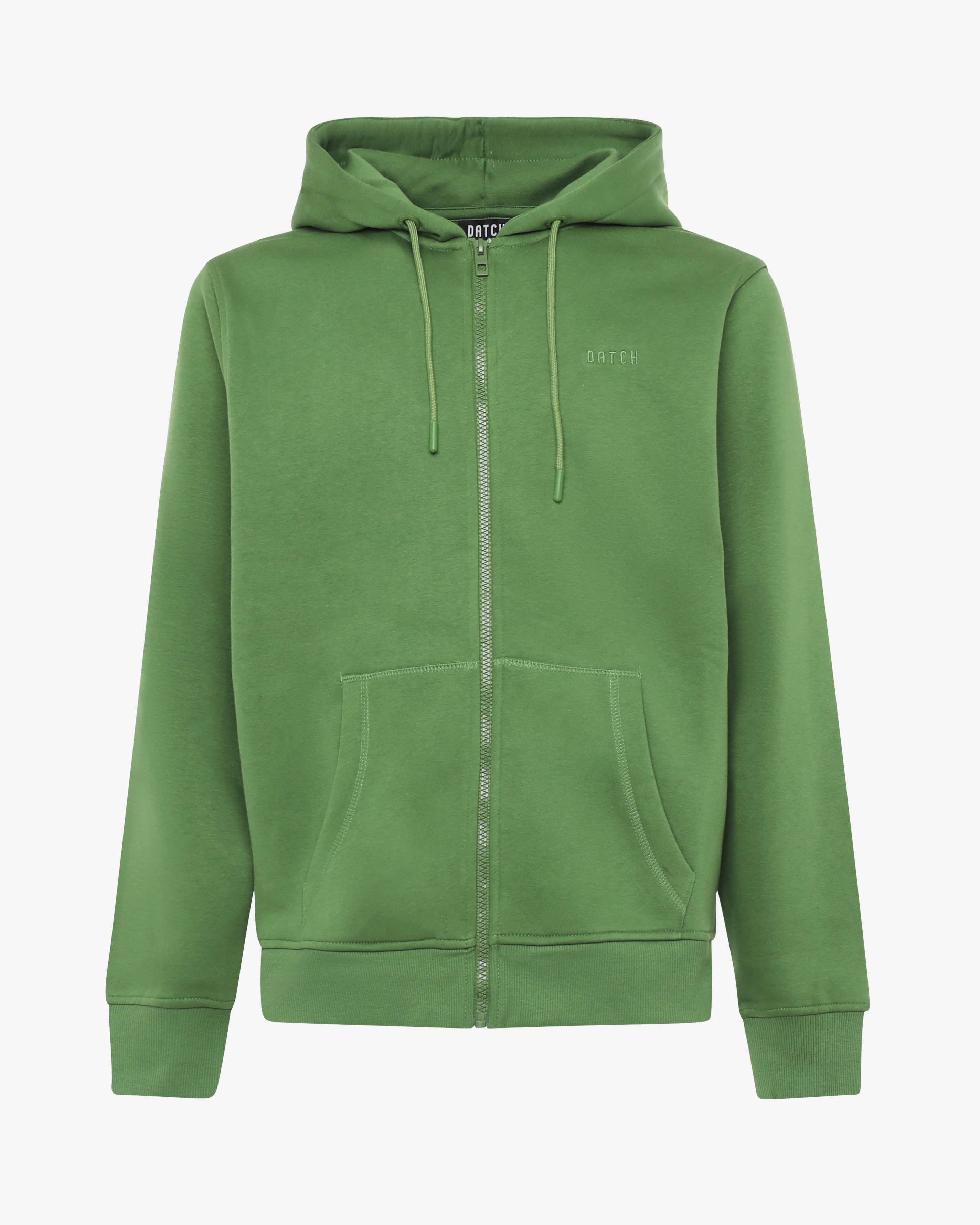 Felpa con zip e micrologo ricamato