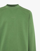 Felpa girocollo con micrologo ricamato