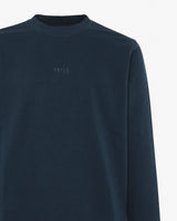 Felpa girocollo con micrologo ricamato