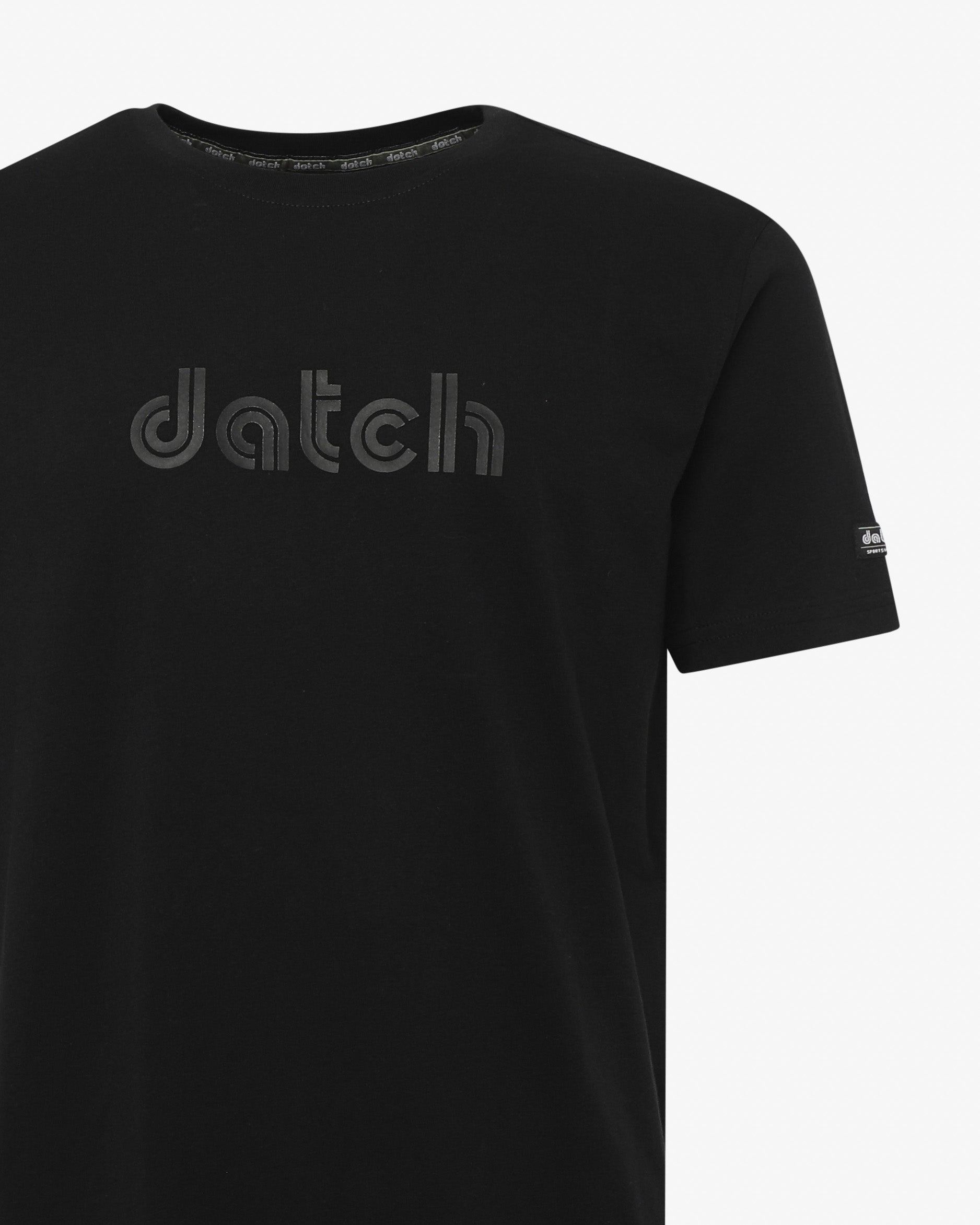 T-shirt con logo centrale tono su tono