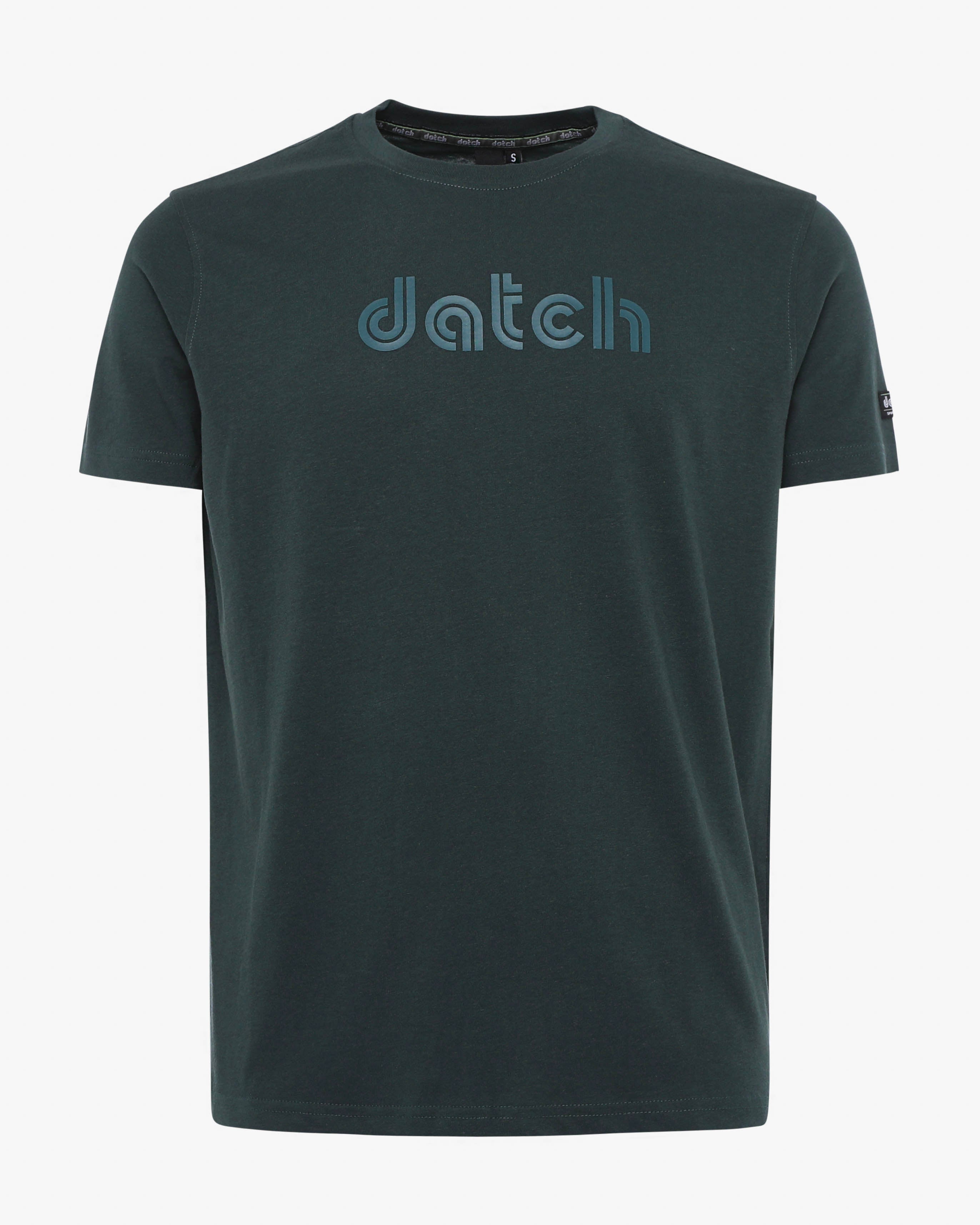 T-shirt con logo centrale tono su tono