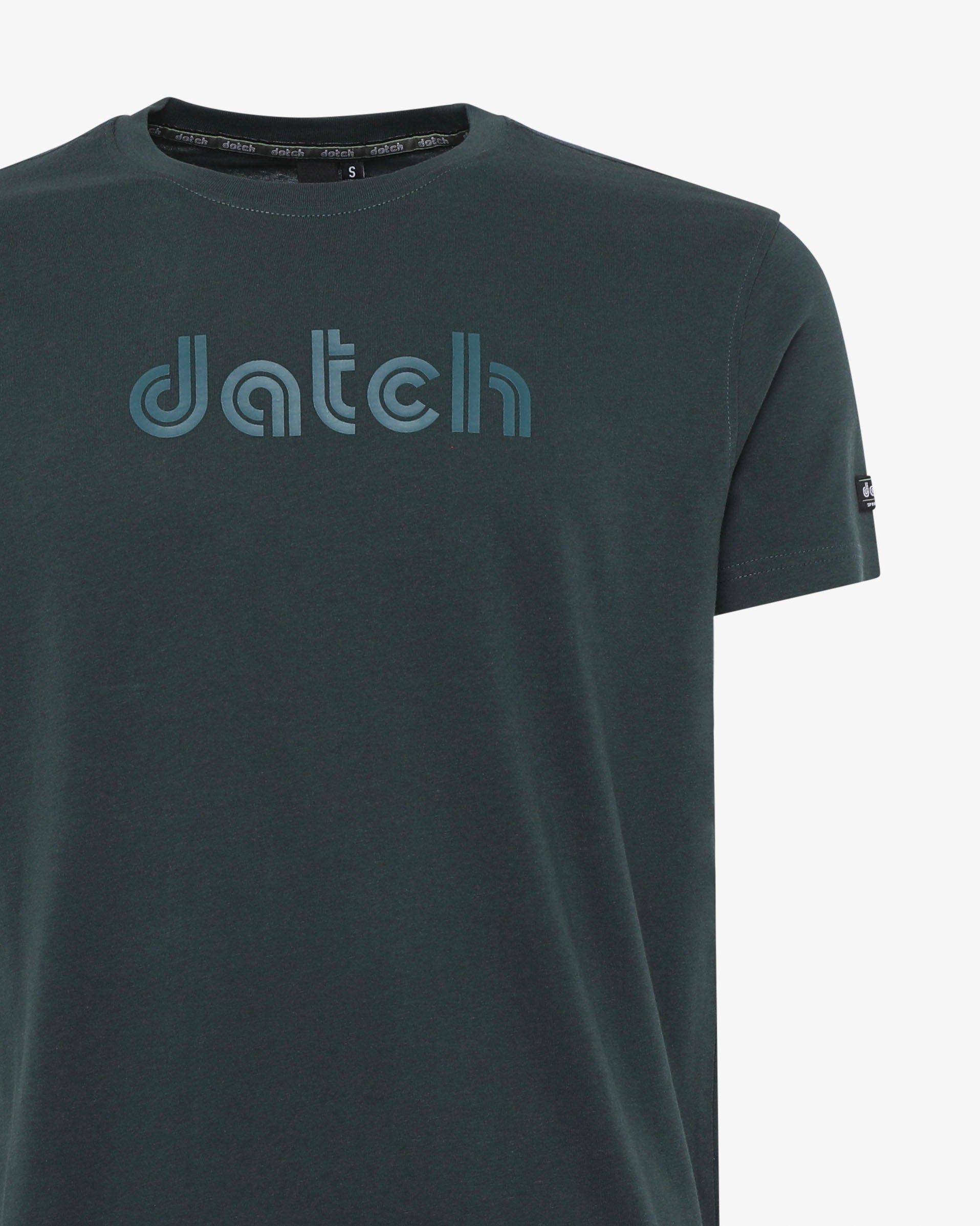 T-shirt con logo centrale tono su tono