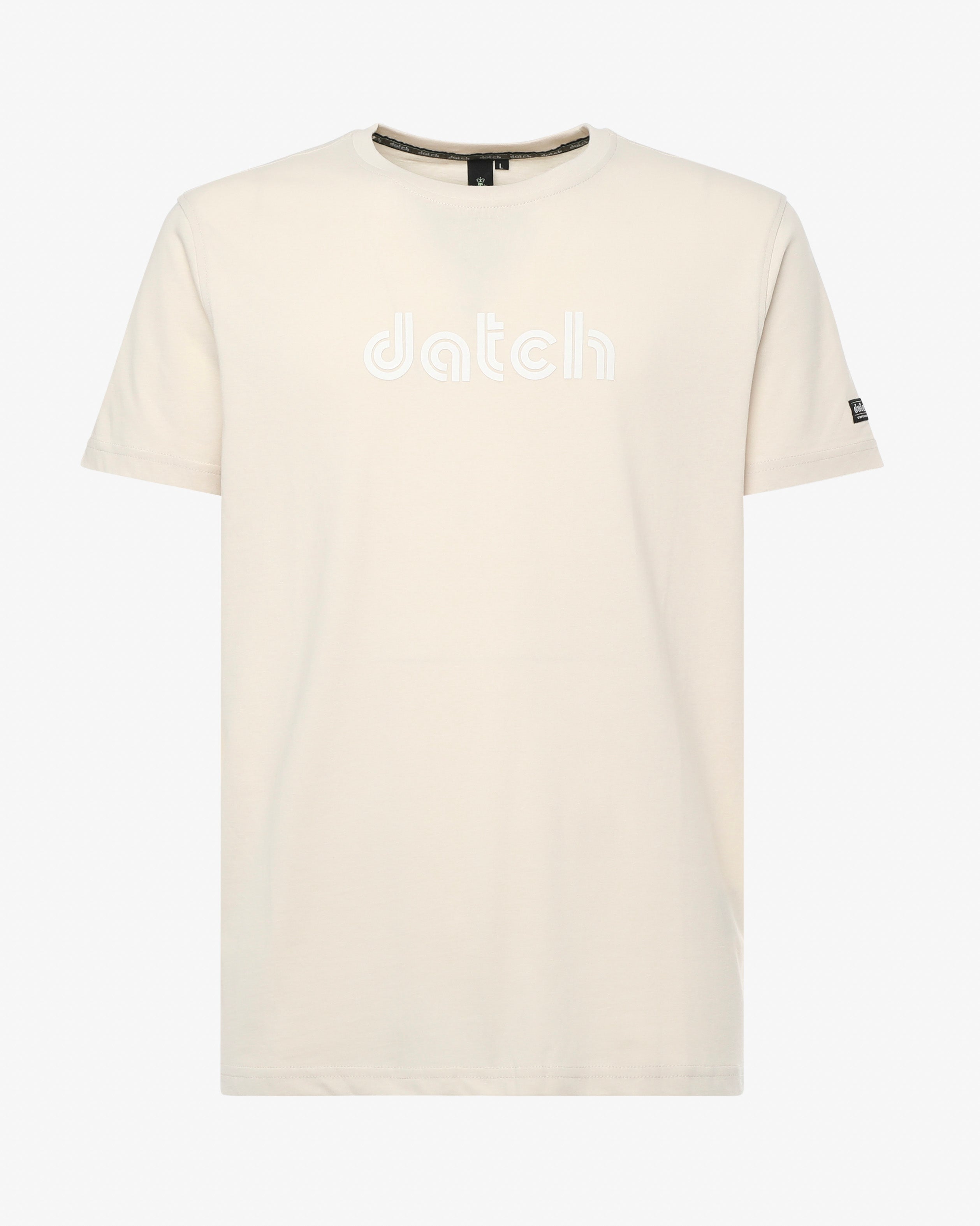 T-shirt con logo centrale tono su tono
