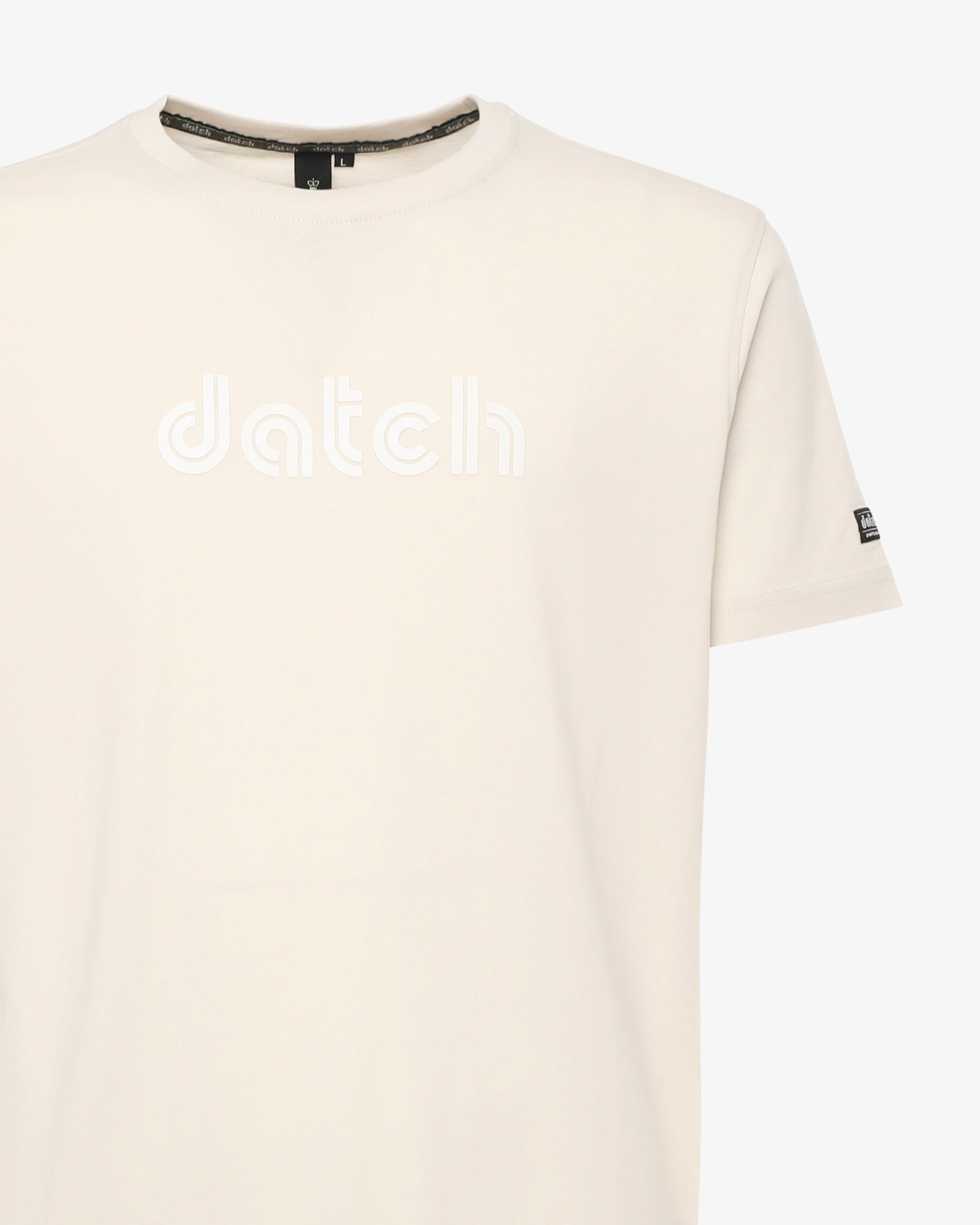 T-shirt con logo centrale tono su tono