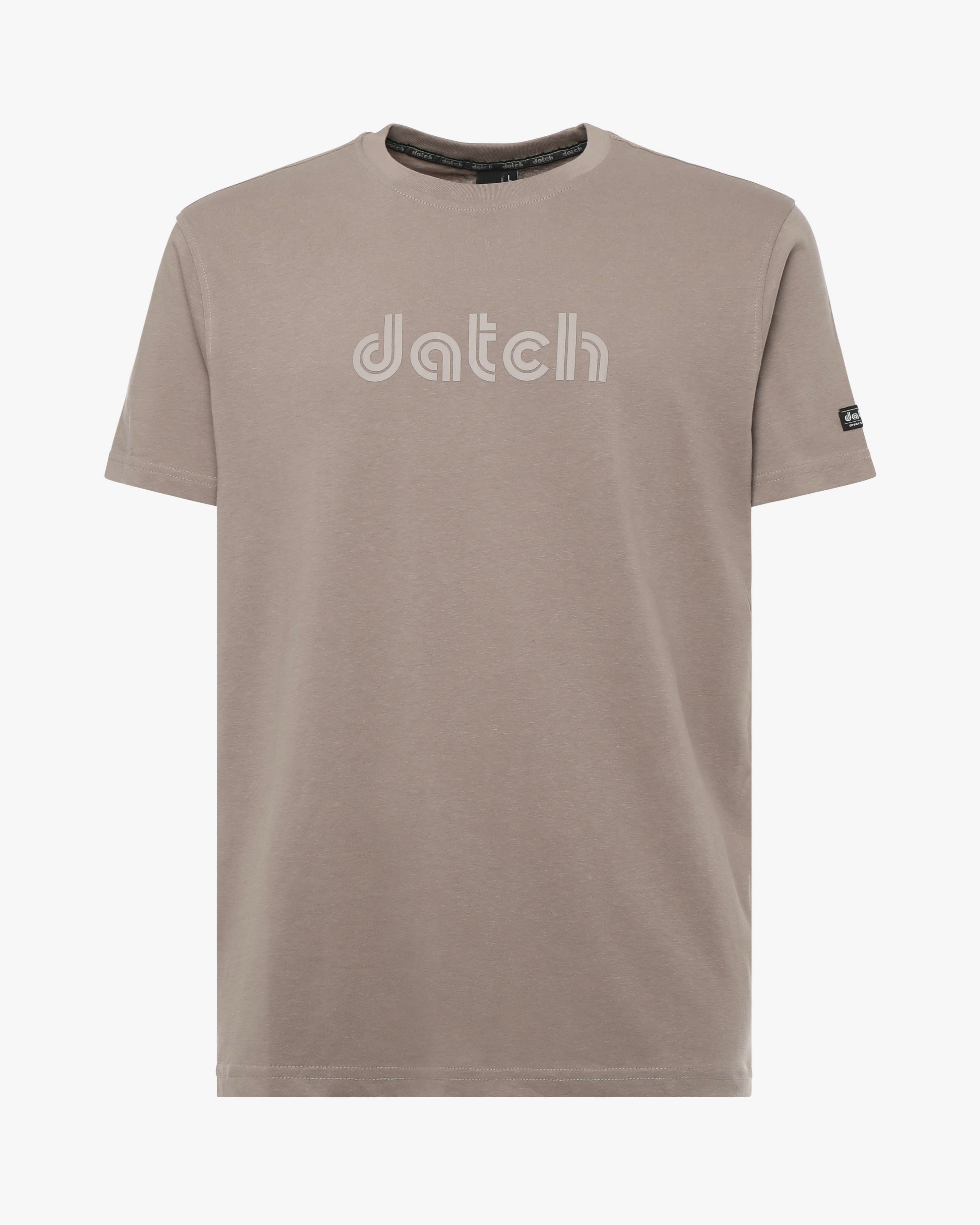 T-shirt con logo centrale tono su tono