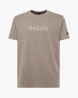 T-shirt con logo centrale tono su tono