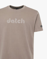 T-shirt con logo centrale tono su tono