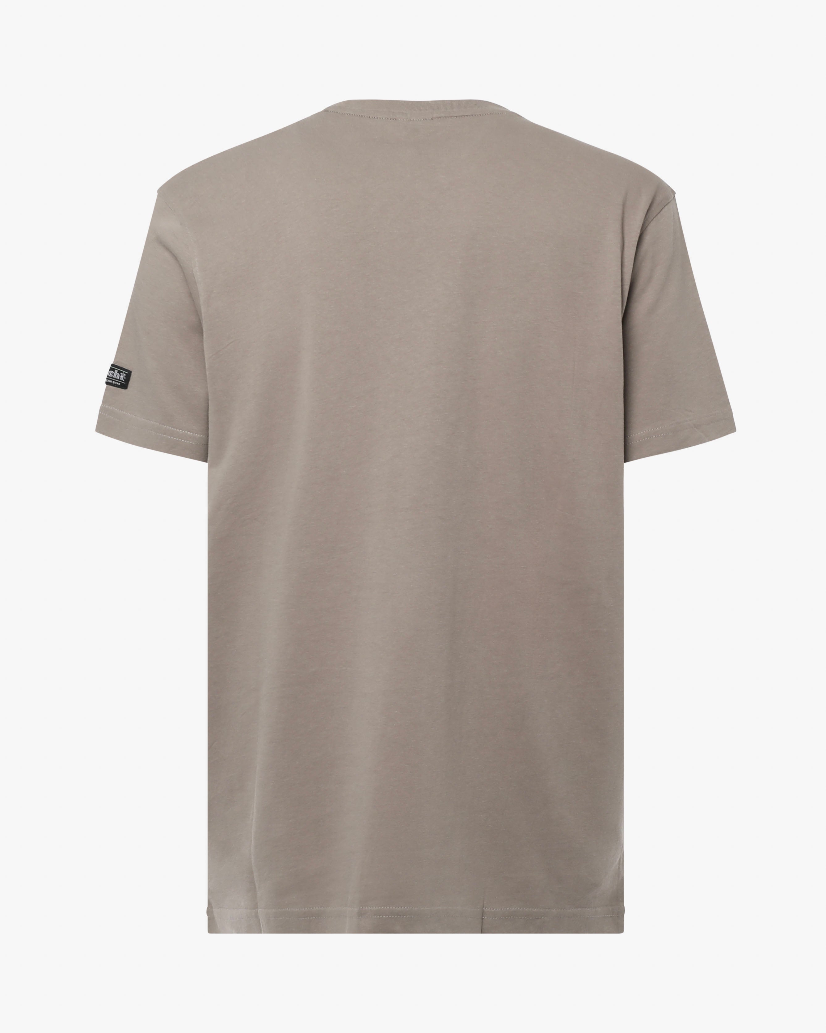 T-shirt con logo centrale tono su tono