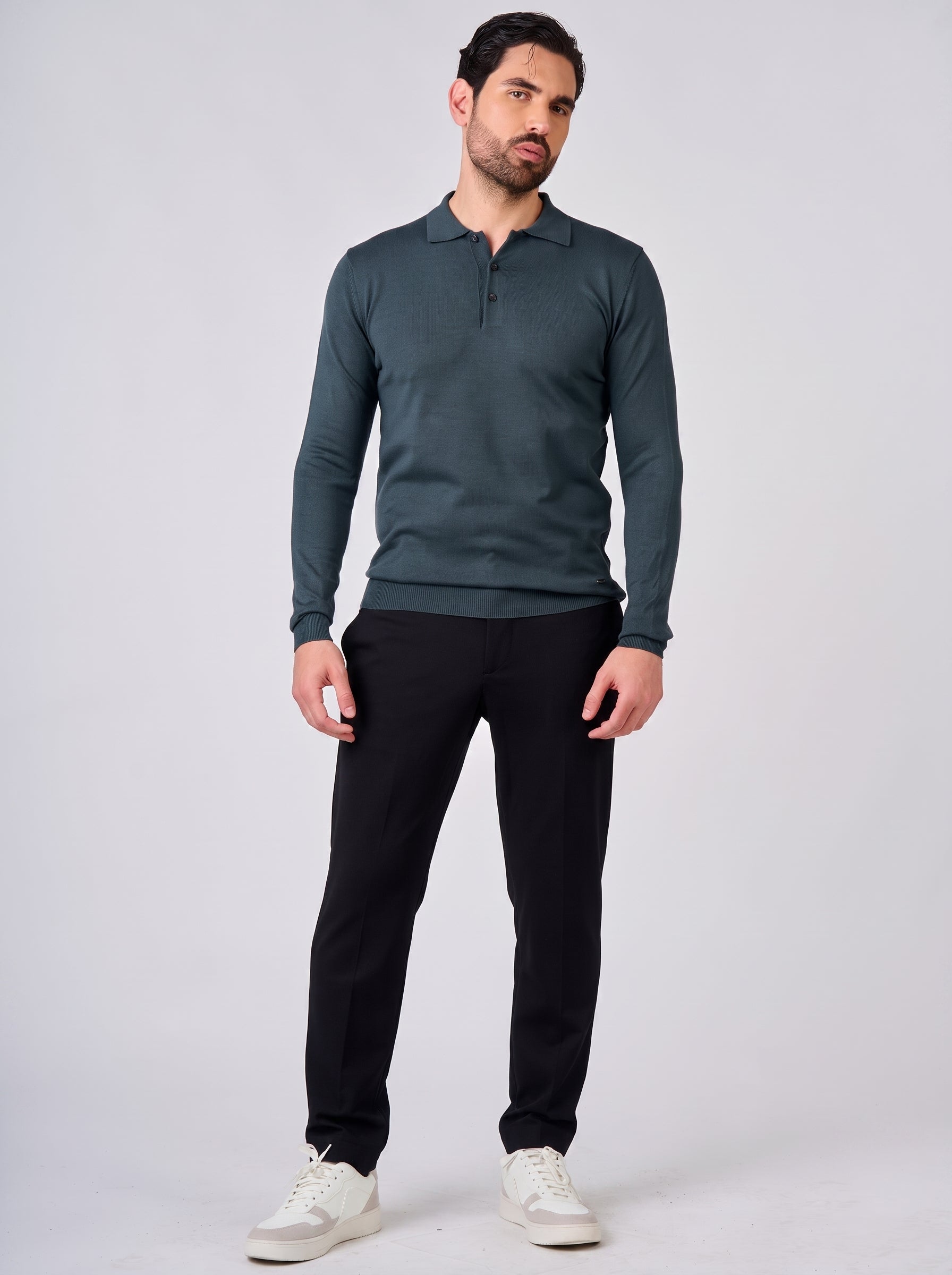 Maglia polo manica lunga