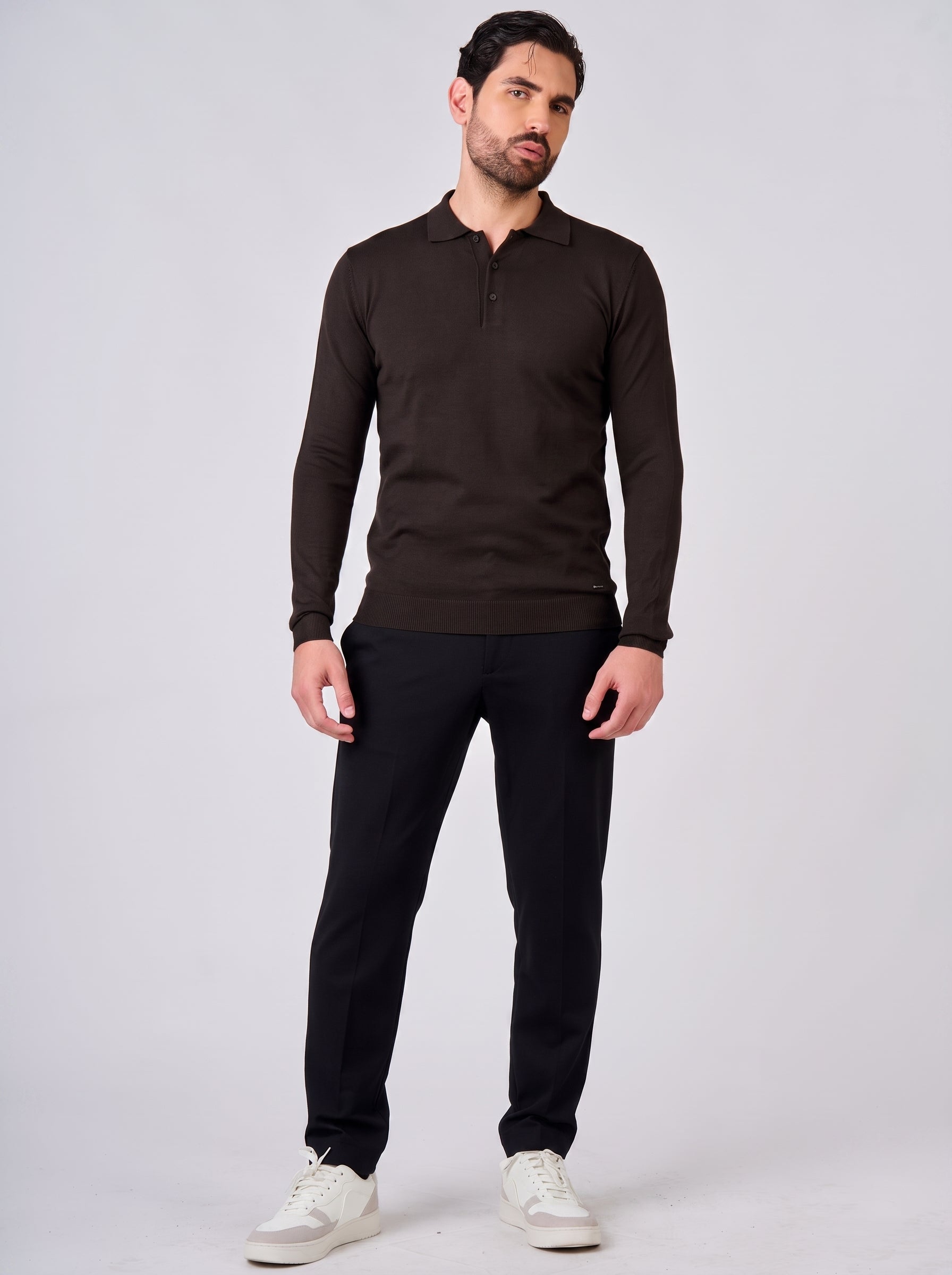 Maglia polo manica lunga