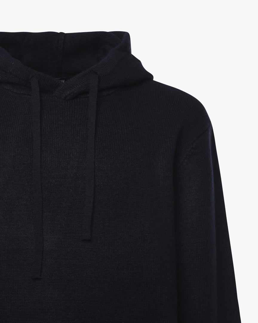 Maglia con cappuccio e polsini a coste