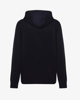 Maglia con cappuccio e polsini a coste