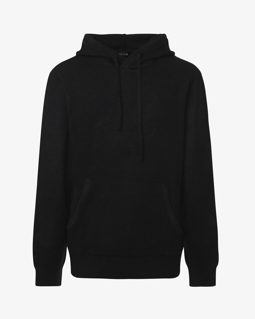 Maglia con cappuccio e polsini a coste