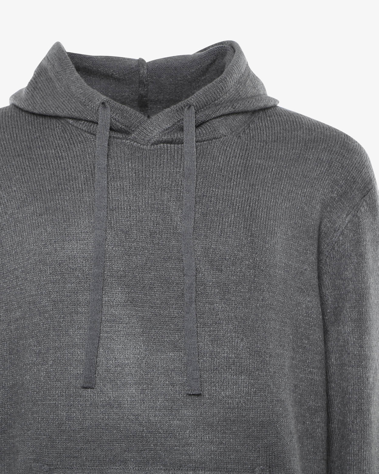 Maglia con cappuccio e polsini a coste