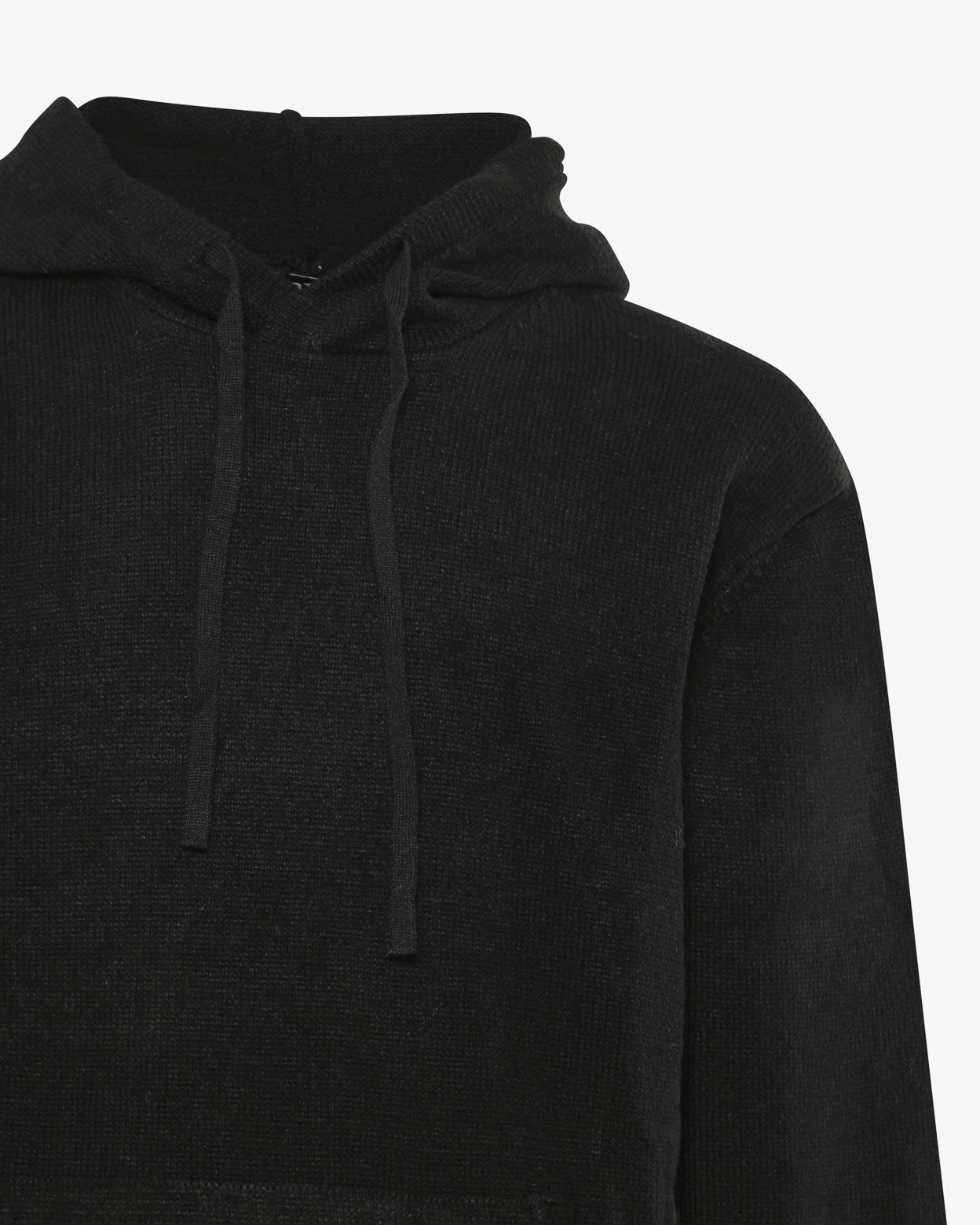 Maglia con cappuccio e polsini a coste