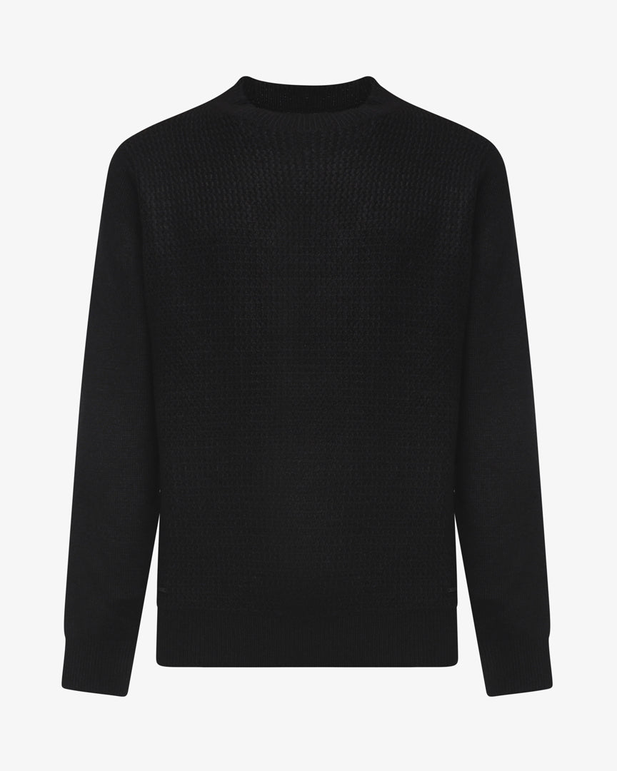 Maglia lupetto con polsi a coste