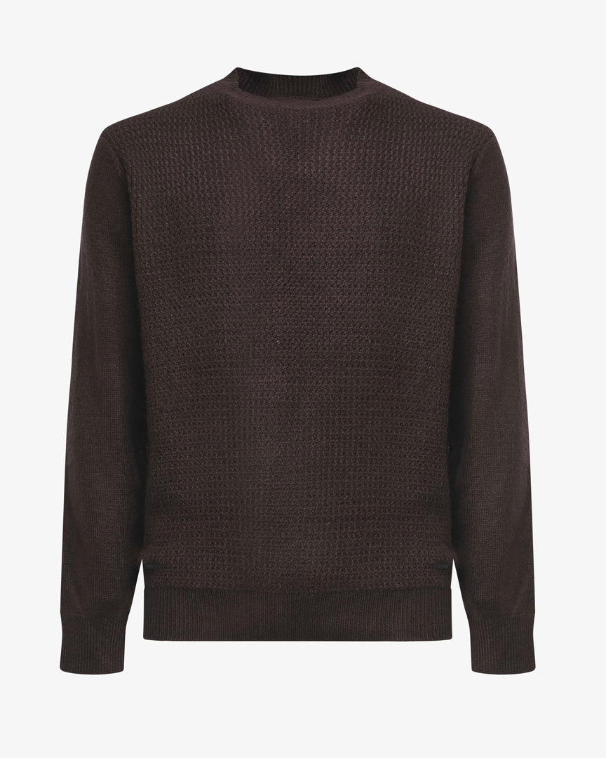 Maglia lupetto con polsi a coste
