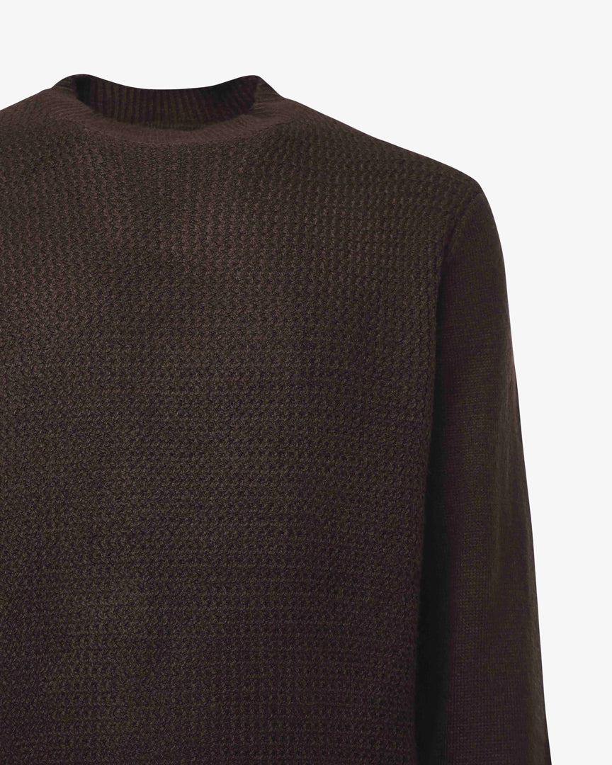 Maglia lupetto con polsi a coste