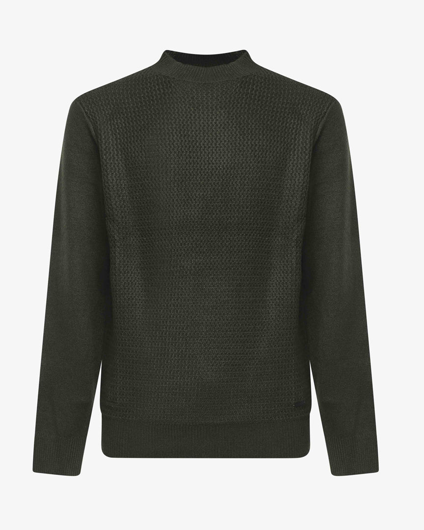 Maglia lupetto con polsi a coste