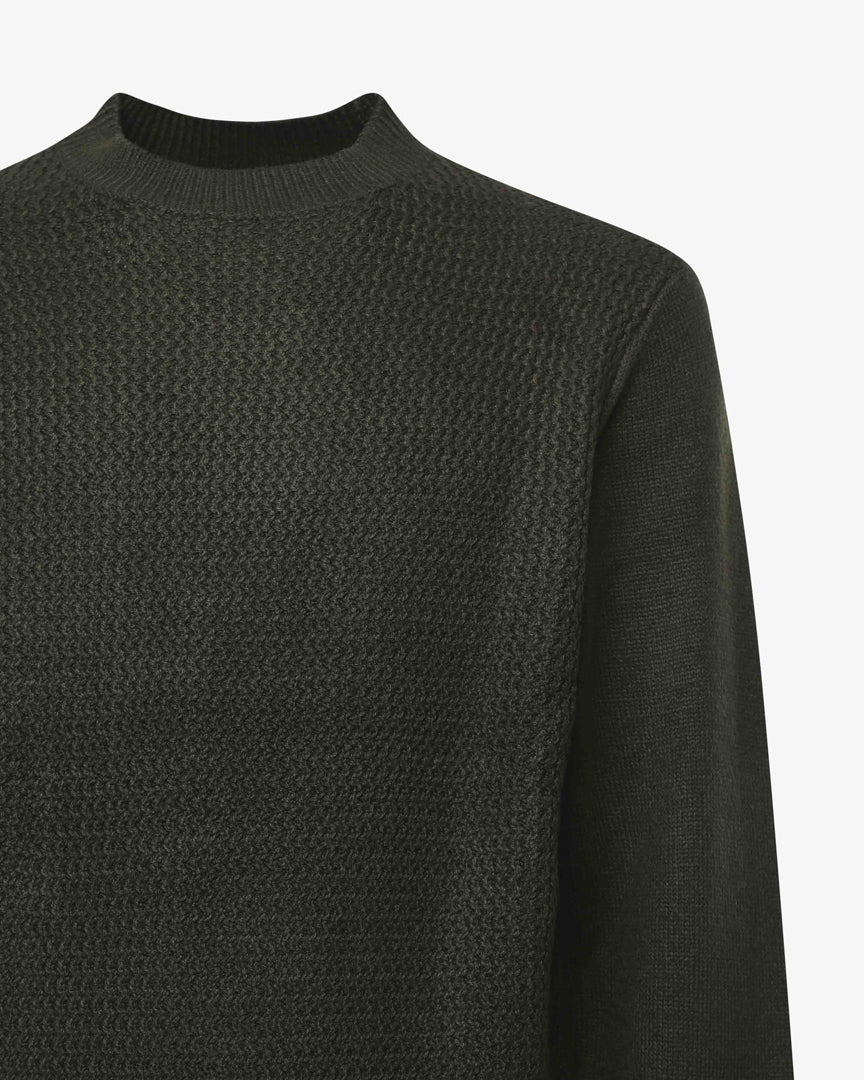 Maglia lupetto con polsi a coste