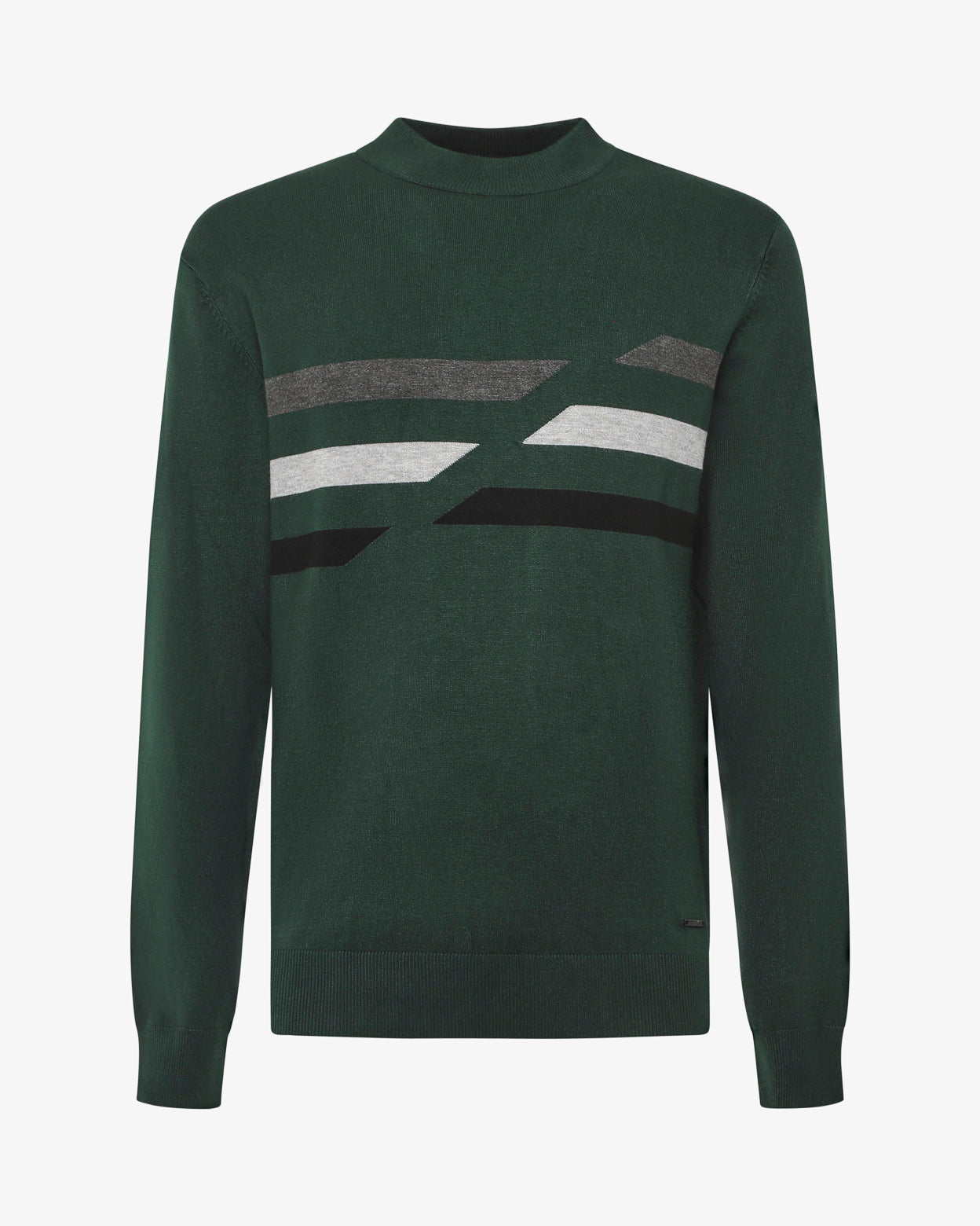 Maglia con lupetto a costine "Colour Block"