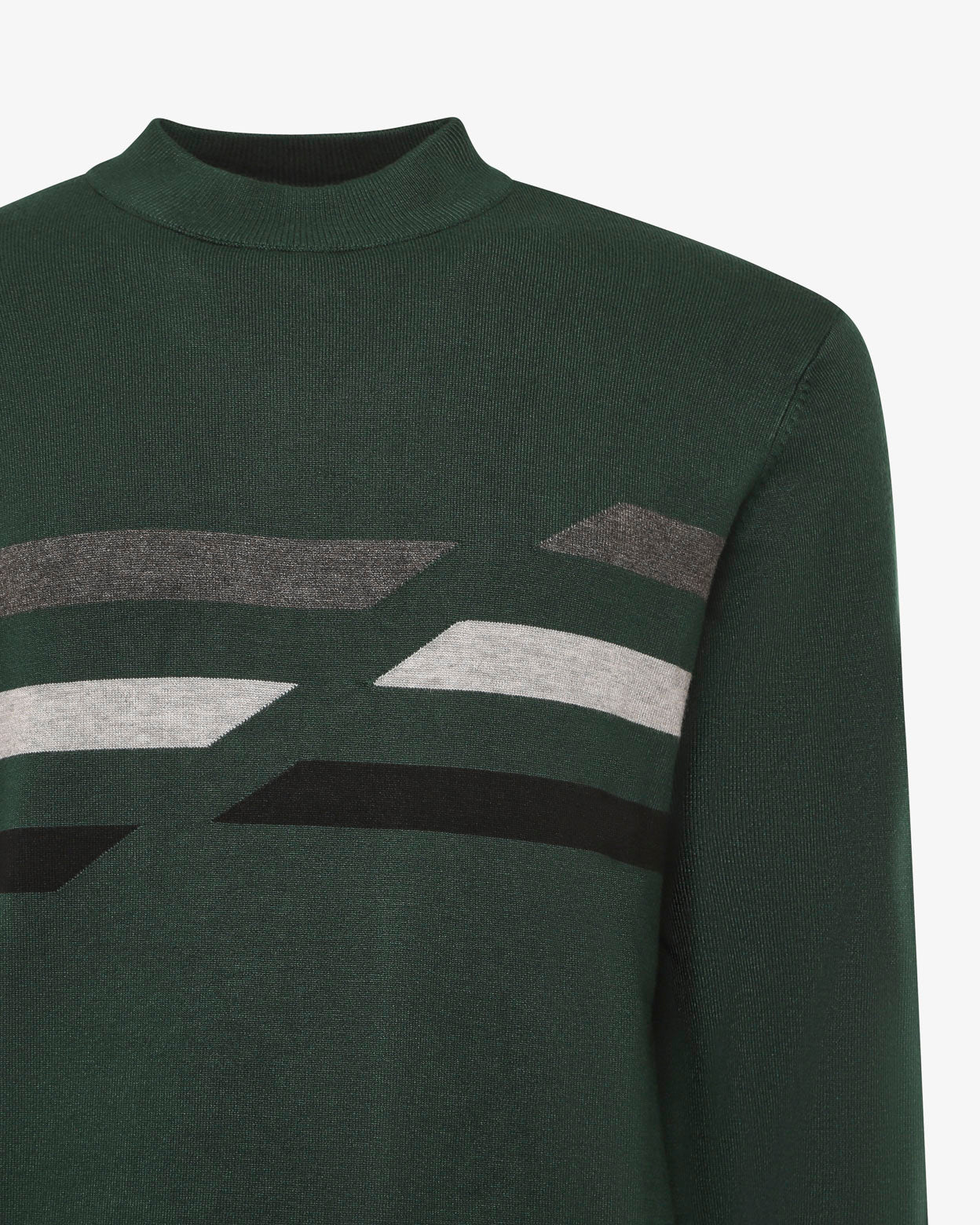 Maglia con lupetto a costine "Colour Block"