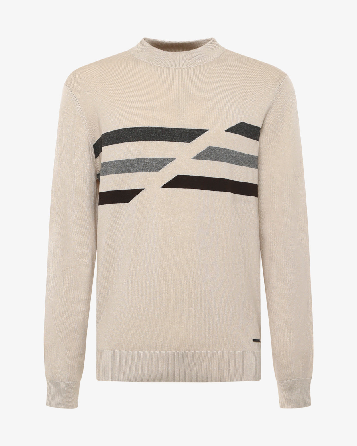 Maglia con lupetto a costine "Colour Block"