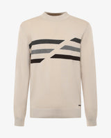 Maglia con lupetto a costine "Colour Block"