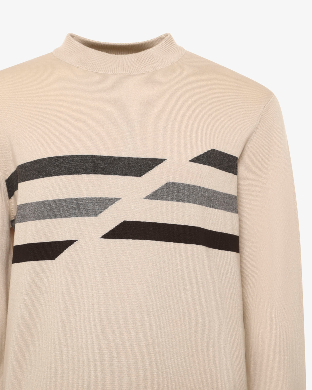 Maglia con lupetto a costine "Colour Block"
