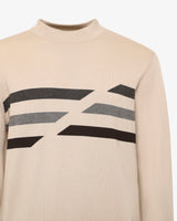 Maglia con lupetto a costine "Colour Block"