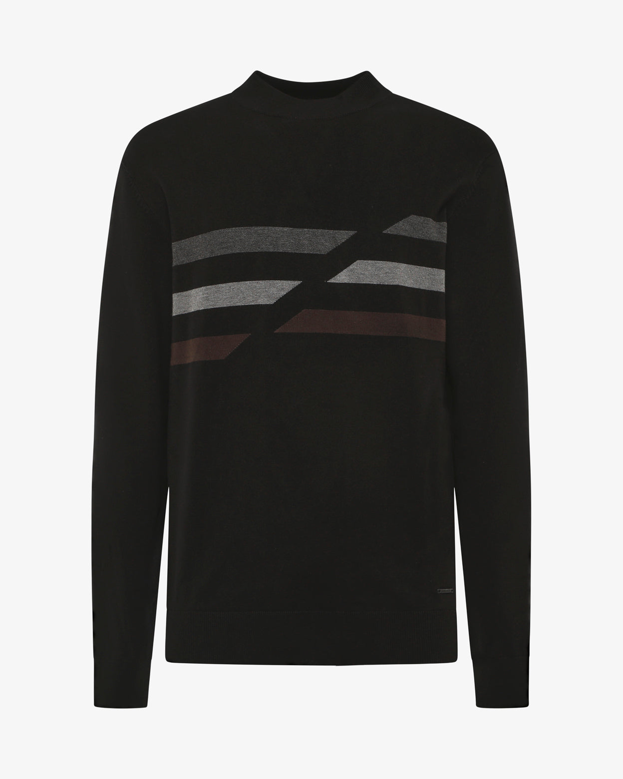 Maglia con lupetto a costine "Colour Block"