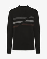 Maglia con lupetto a costine "Colour Block"