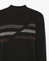 Maglia con lupetto a costine "Colour Block"