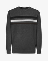 Maglia girocollo a costine "Colour Block"